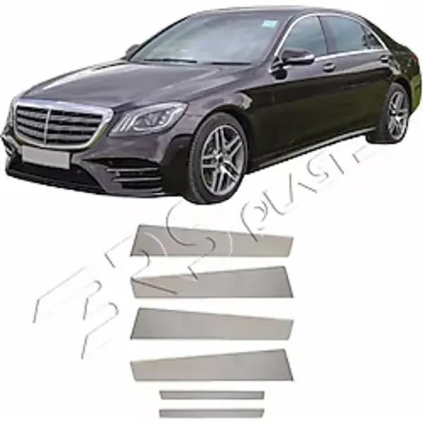 Servet Dizayn Oto Mercedes W222 Uyumlu Krom Direk Nikelajı 6 Parça Paslanmaz Çelik