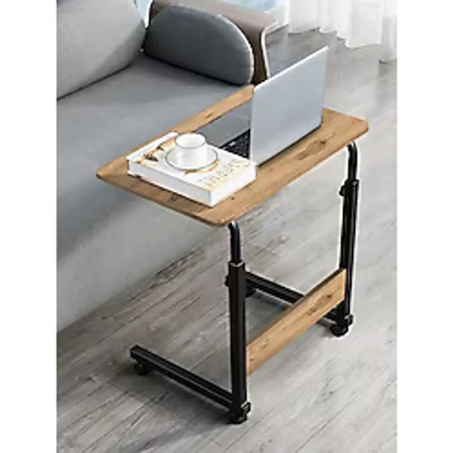 servetavcı Yükseklik Ayarlı Laptop Sehpası Atlantik Çam 40 x 60 cm (Tekerli)