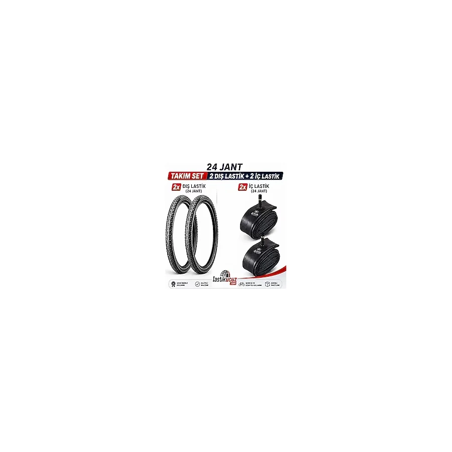 Servis 24X1.95 DIŞ LASTİK (THRONE) VE İÇ LASTİĞİ Bisiklet Lastiği ve İç Lastik (2 ŞER ADET TAKIM)