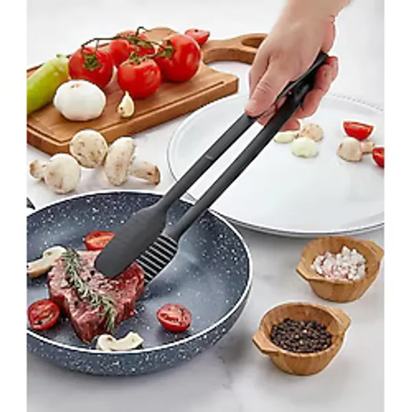 Servis Ve Izgara Maşası Yanmaz Yapışmaz Silikon Maşa Kaymaz Barbekü Maşası