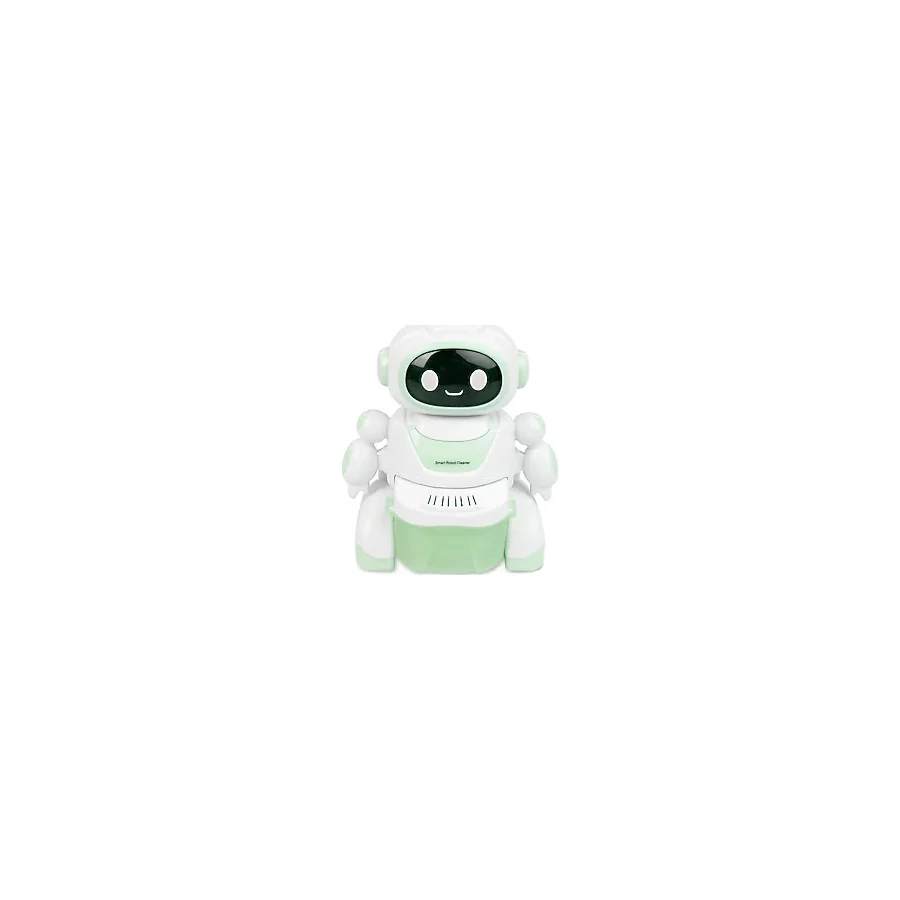 Sesli ve Işıklı 2 Fonksiyonlu Oyuncak Sevimli Robot Süpürge - Sweeping Robot - Yeşil