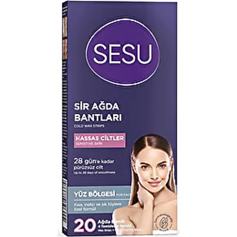 Sesu Hassas Ciltler için Yüze Özel 20'li Sir Ağda Bandı