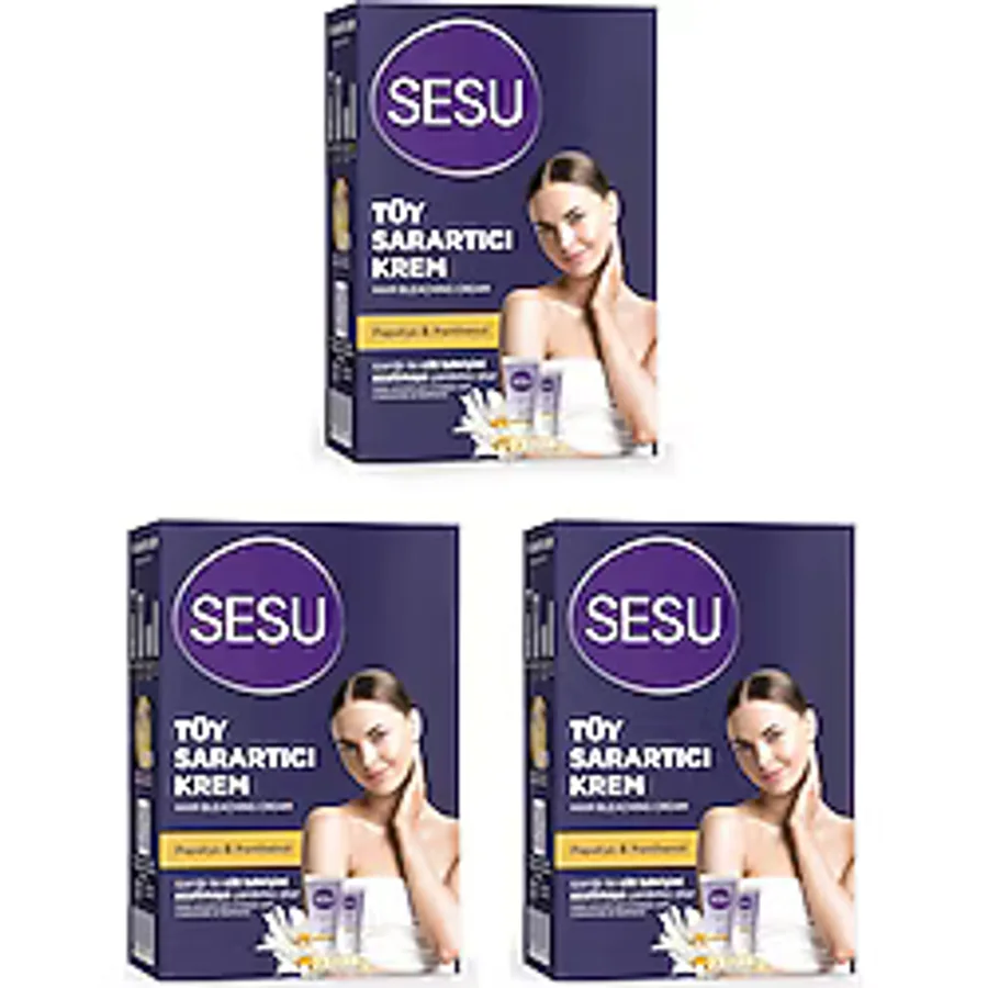 Sesu Tüy Sarartıcı Krem 35 gr +18 gr 3lü
