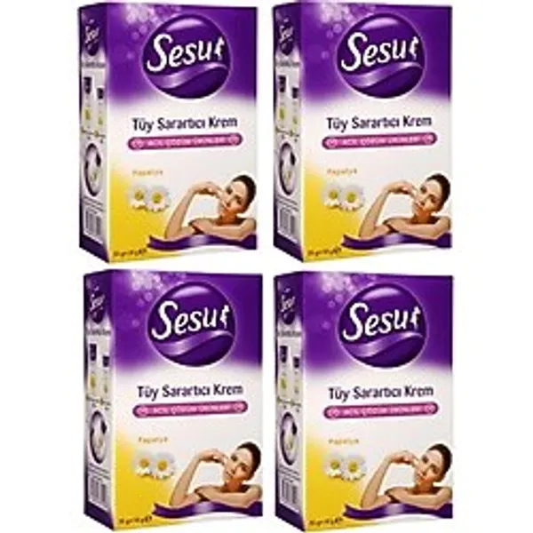 Sesu Tüy Sarartıcı Krem 35 Gr + 18 Gr X 4 Paket
