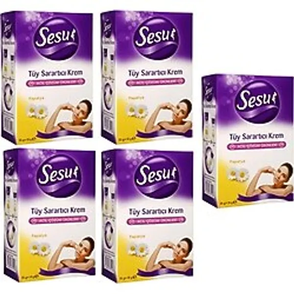 Sesu Tüy Sarartıcı Krem 35 Gr + 18 Gr X 5 Paket