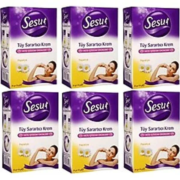Sesu Tüy Sarartıcı Krem 35 Gr + 18 Gr X 6 Paket