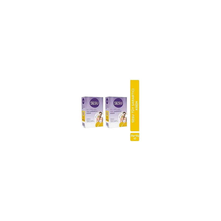 Sesu Tüy Sarartıcı Krem 35 Gr+18Gr = 53 Gr Paket 2 Adet