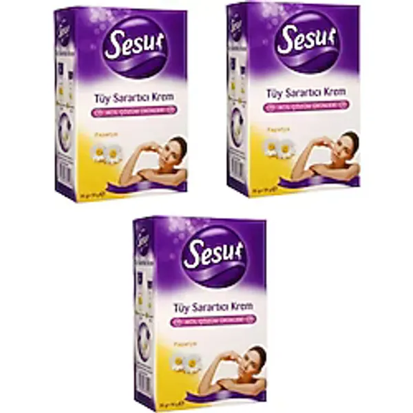 Sesu Tüy Sarartıcı Krem 35GR+18GR 3 Adet P08475