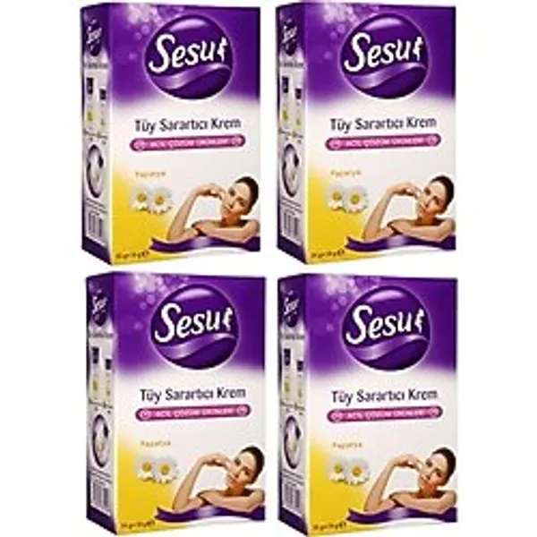 SESU Tüy Sarartıcı Krem 35gr + 18gr X 4 Kutu P08479