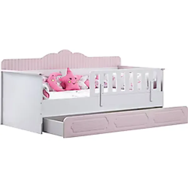 Setay Mobilya Flower Pembe 90x190 cm Yavrulu Montessori Karyola