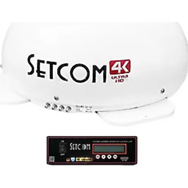 Setcom Mobil Karavan Uydu Anteni Çift Çıkış STC-324 - Yuvarlak Tip