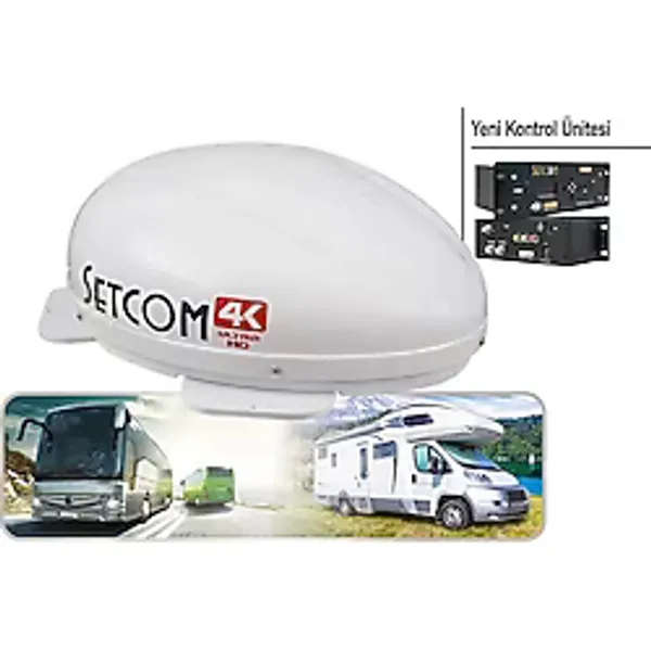 Setcom Stc 224 Mobil Uydu Anteni 4K Tek Çıkışlı