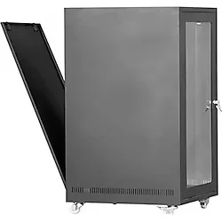 SETRACK 19'' 16U 600X600 TEKERLEKLİ CAMLI RACK KABİNET