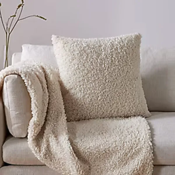 Sevara Dekor Teddy Koltuk Örtüsü Peluş Koltuk Örtüsü Koltuk Şalı - Bej - 100 x 150 cm