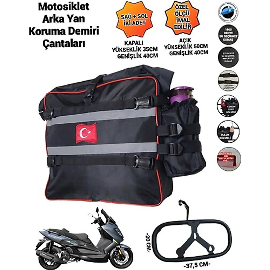 Sevbags Motosiklet Arka Yan Koruma Demiri Çantaları
