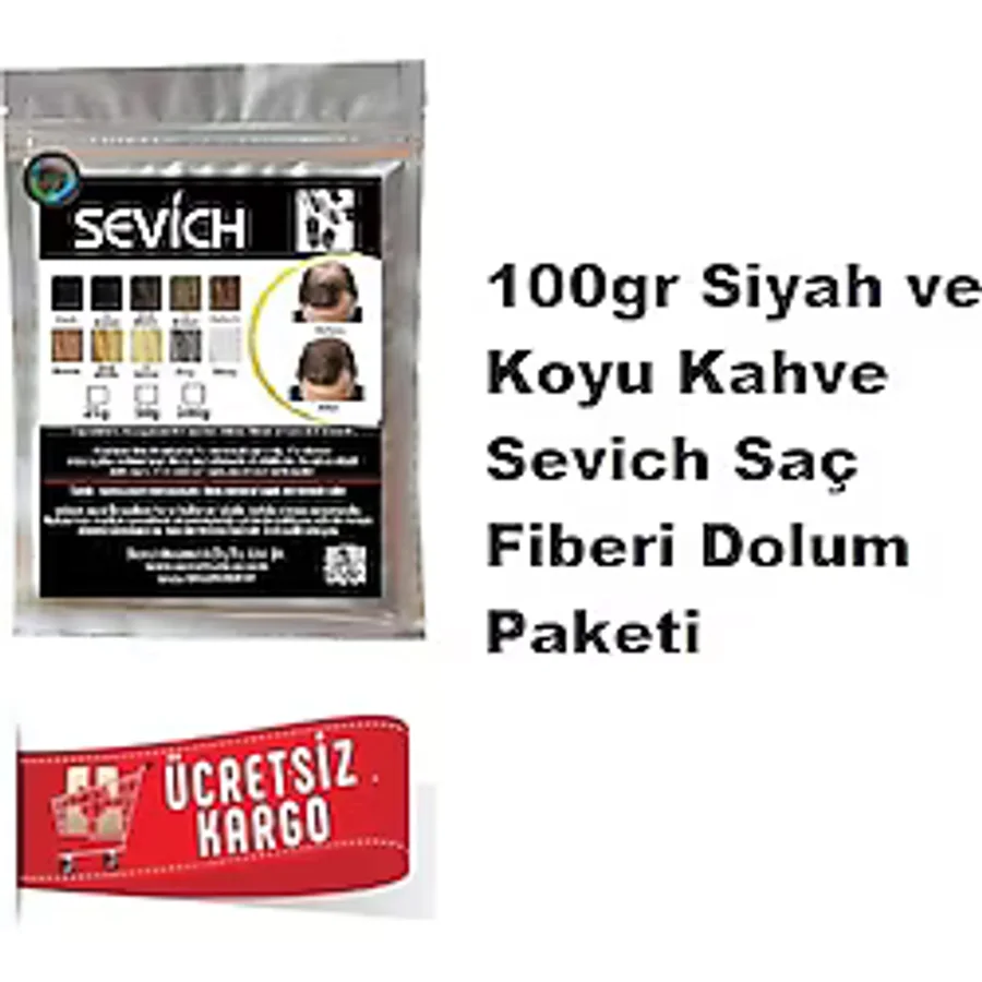 Sevich 100 Gr Siyah Orta Koyu Kahve Saç Fiberi Keratin Saç Tozu orta-kahve