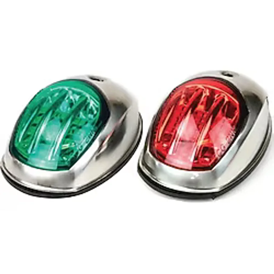 Seyir Feneri 12V Iskele+Sancak Led 316 Krom