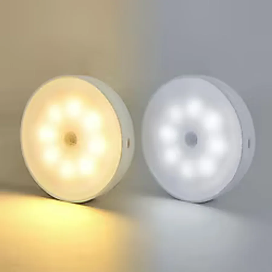 Sge Teknoloji 16 Led 2 Renk 5 Modlu Beyaz Ve Gün Işığı Hareket Sensörlü Type-c Girişli Led Lamba