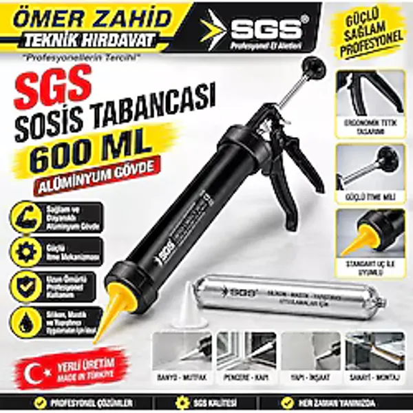 Sgs Alüminyum Sosis Tabancası 600ml
