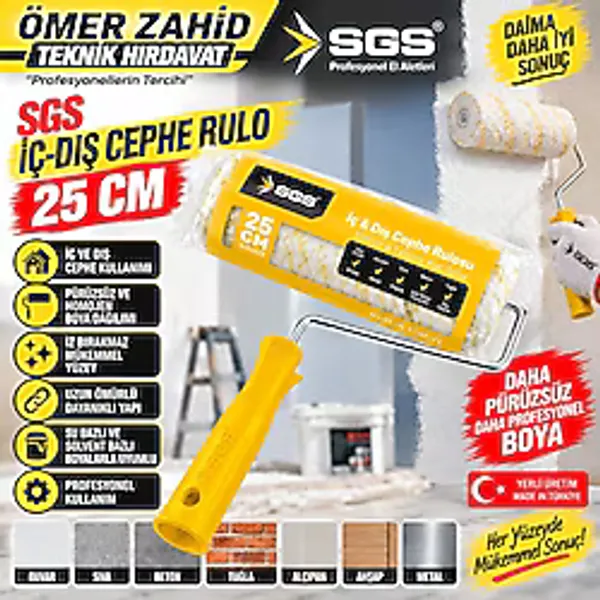 Sgs Eko İç-Dış Boya Rulosu 25 Cm
