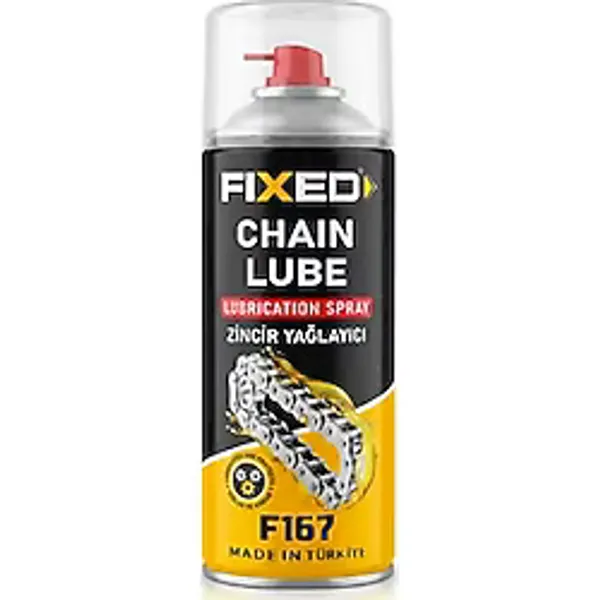Sgs Fixed F167 Zincir Yağlama Spreyi 400 ml - Motosiklet, Bisiklet ve Endüstriyel Zincir Yağı - 0 - Siyah - 1 Adet