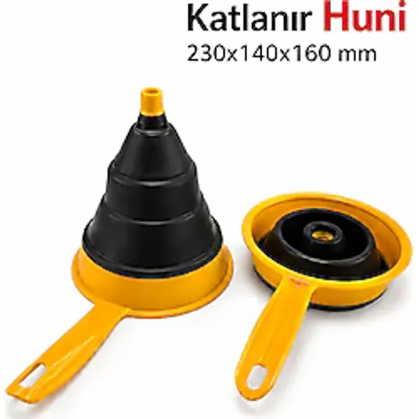 SGS Katlanabilir Huni Silikon Motosiklet,Araba,Karavan,Jenaratör Yağ Benzin Hunisi 1 Adet