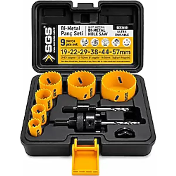 Sgs Sg3650 Bi-Metal Panç Seti 9 Parça