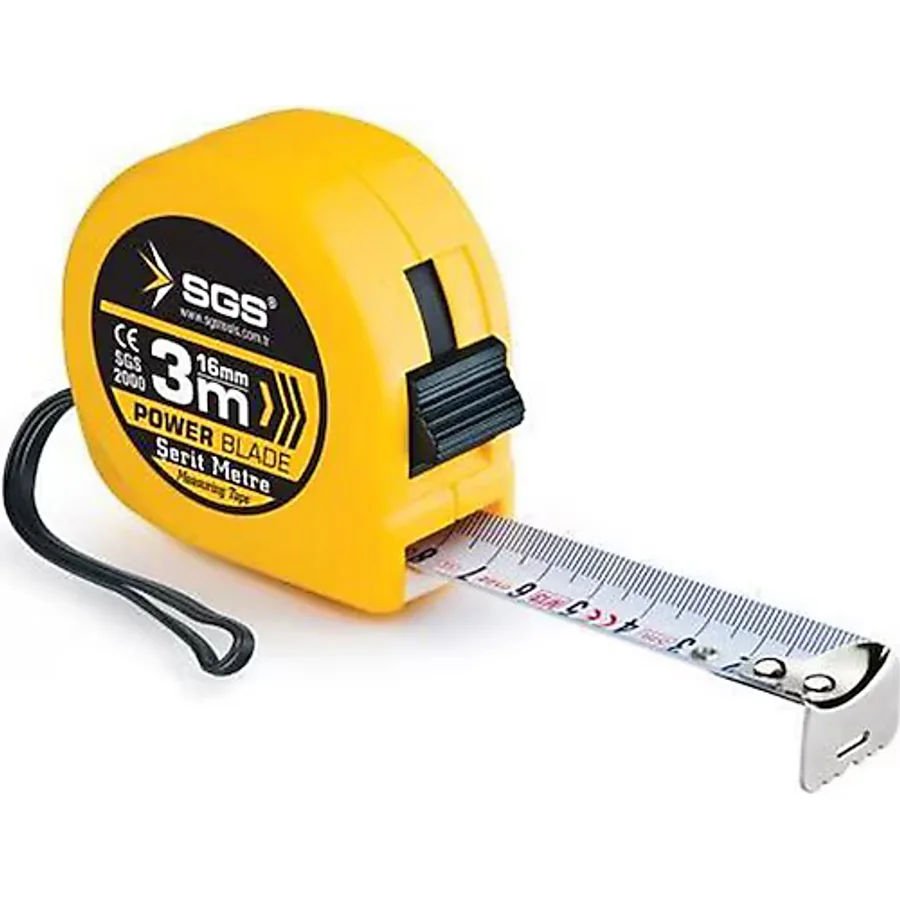 Sgs SGS2000 3 mt/16 Mm Çelik Şerit Metre
