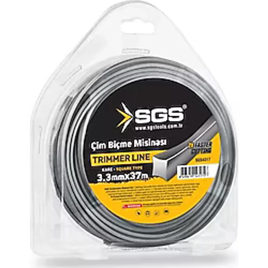 Sgs Tırpan Misinası 3.3 mm 37 mt Kare (Gri)