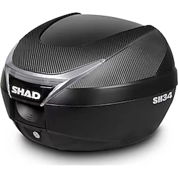 Shad SH34 Carbon Motosiklet Arka Çanta 34 Litre Kapasite Top Case Motor Çantası - Siyah - Standart
