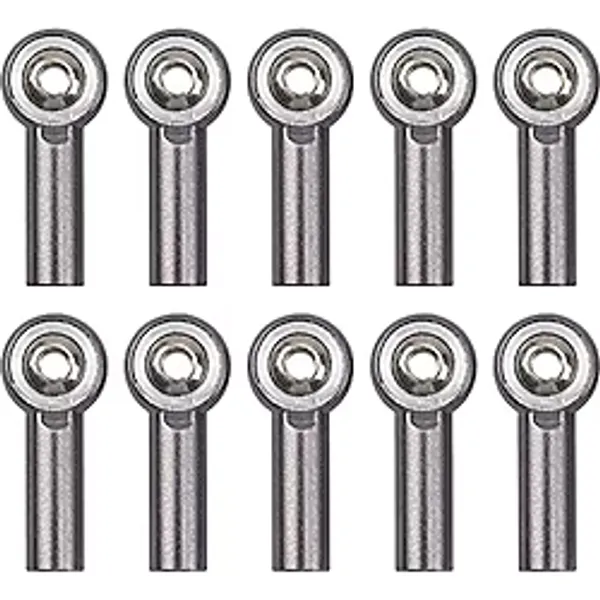 Share Goo 10 Adet ShareGoo M3 Rot Ucu Bilyalı Kafa Tutucu Bağlantı 3 mm Dişli Bilyalı Mafsal Redcat HSP Traxxas Eksenel 1/10 RC Araba Kamyon Tekne Kendin Yap Robot Uçak, L26 mm (Titanyum)