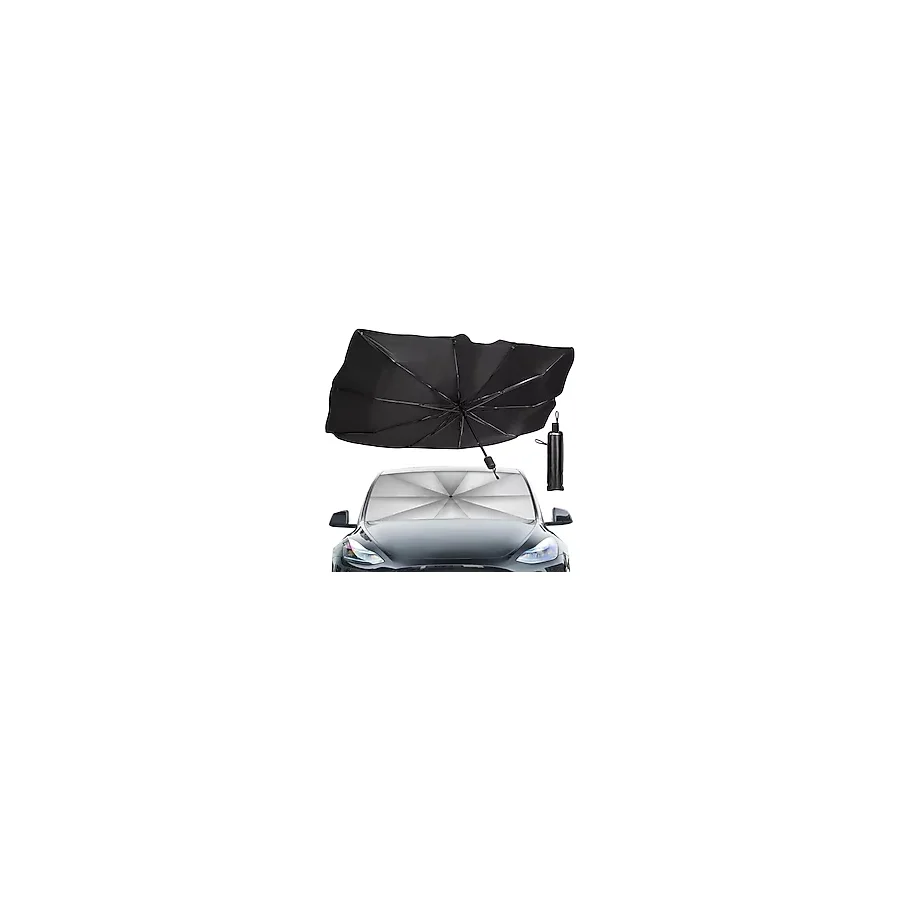 SHARPAI Sedan SUV Araba Güneşliği, Ön Cam UV Işınları ve Isı için Güneşlik Koruyucu, Katlanabilir Ön Cam Güneşlik Şemsiyesi, Arabayı Serin Tutun, Kullanımı Kolay/Saklayın, 137 cm x 81 cm