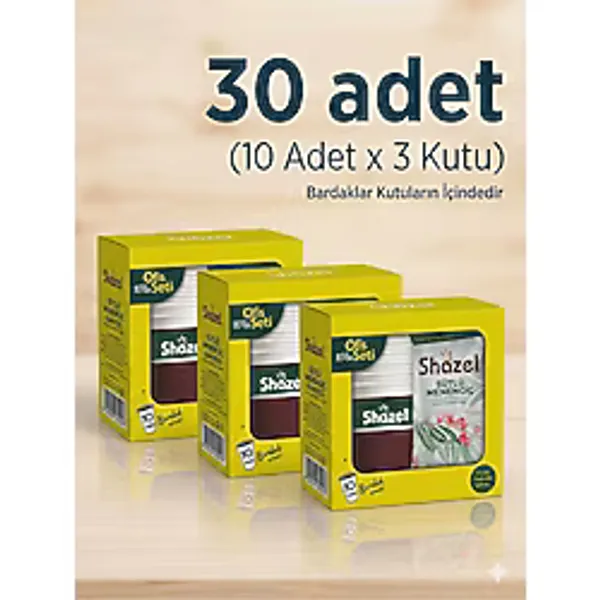 Shazel Hazır Menengiç Kahvesi Ofis Seti 20 Gr (10X3 Kutu) 30 Adet