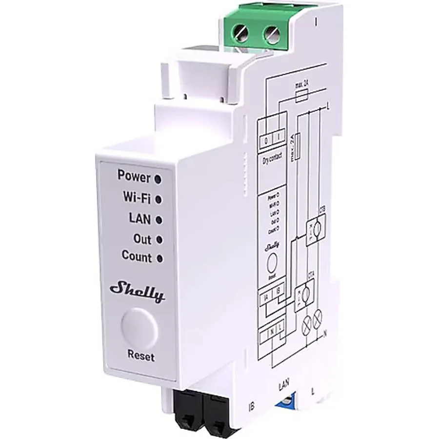 Shelly Pro EM-50 1 Faz Enerji Ölçer Akıllı Röle