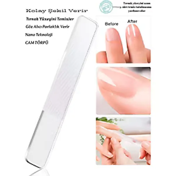 SheMask Tırnak Törpüsü Cam Malzeme Tırnak Parlatma Manikür Pedikür Profesyonel Nail File Tırnak Bakım