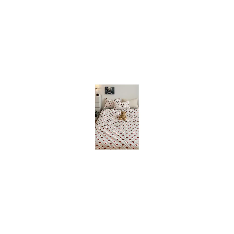 Sheri Home Yeni 100% Pamuk Çift Kişilik Nevresim Seti(YORGAN KILIFI 2ADET YASTIK KILIFI)FİYONKModel886565632025