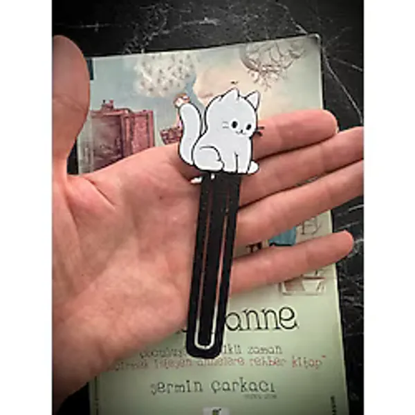 SHHOBİ Sevimli Oturan Kedi Şeklinde Kitap Ayracı - Tatlı Kedi Kitap Ayracı