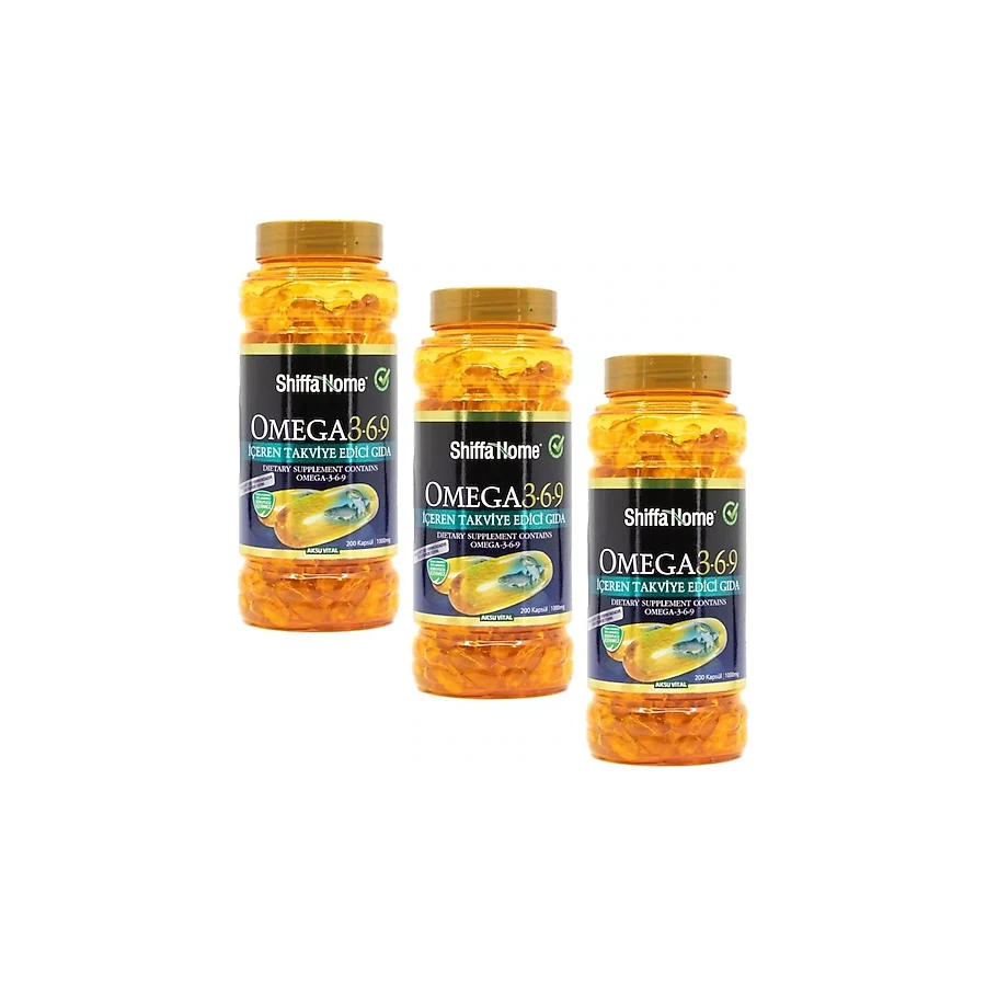Shiffa Home Omega 3-6-9 1000 mg 200 Kapsül 3'lü
