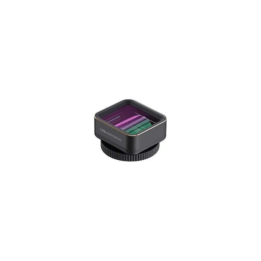 Shiftcam Lensultra 1.55X Anamorfik Lens, 1.55X Büyütme 120° Geniş Açı, Ultra Geniş En-Boy Oranı Flare Efekti Akıllı Telefon Kamera Lensi - Siyah - Standart