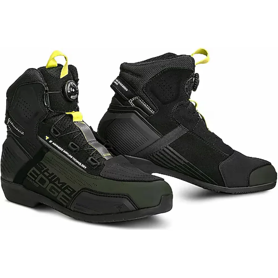 Shima Edge Vented Siyah-Yeşil Yazlık Erkek Motosiklet Ayakkabısı