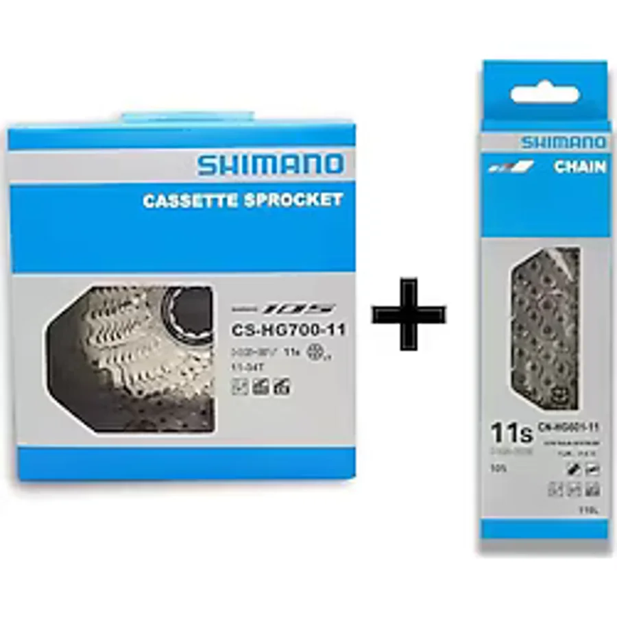 Shimano CS-HG700-11 105 11-34t Ruble + Shimano CN-HG601 Zincir 11 V
