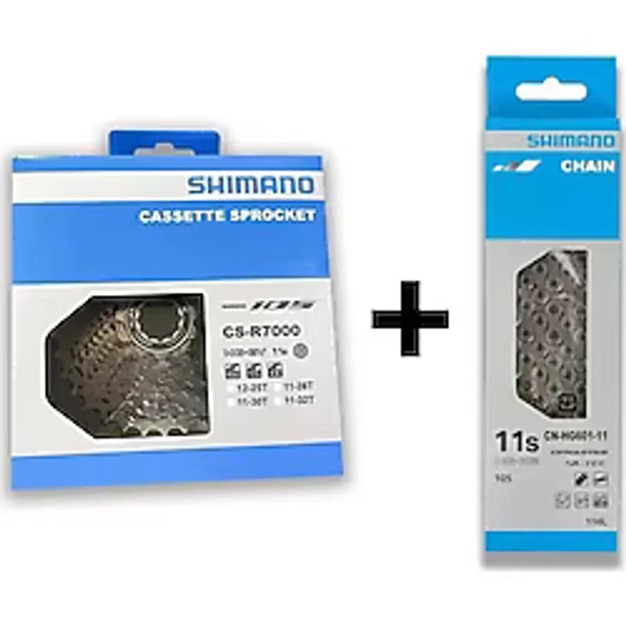 Shimano CS- R7000 105 11-28t Ruble + Shimano CN-HG601 Zincir 11 Vites Set