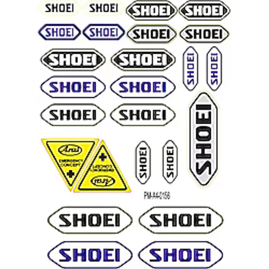 Shoeı Tasarımlı Ekipman Kask Motorsiklet Sticker Seti 01
