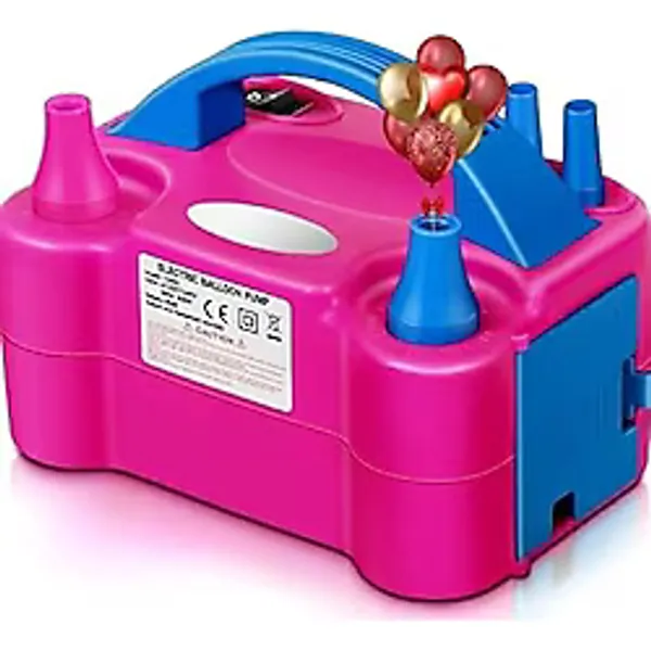 Shopexxtra Elektrikli Balon Pompası, Çift Nozullu Balon Şişirme Makinesi, 600W, 220-240V, Parti