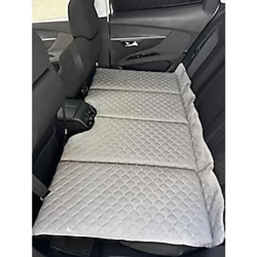 Shopset - Oto Arka Koltuk Yatak 70x130 Cm - Gümüş Gri Tay Tüyü