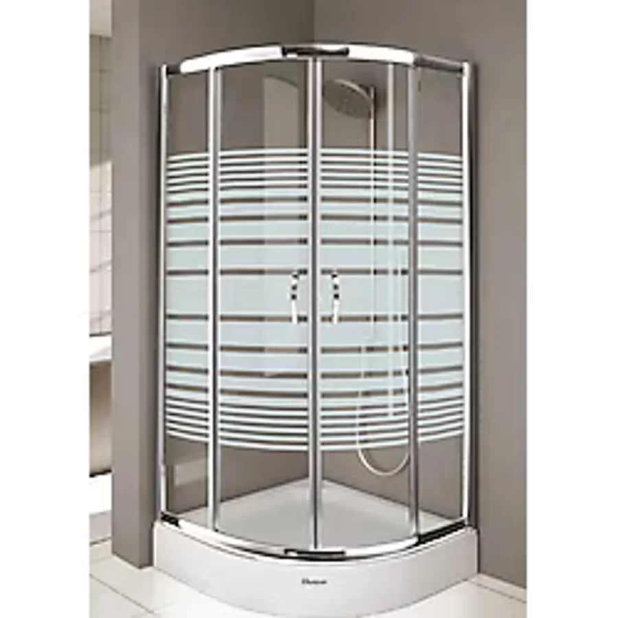 SHOWER YÜKSEK KALİTE LÜX OVAL DUŞAKABİN TEKNESİZ Desaş Shower Krom