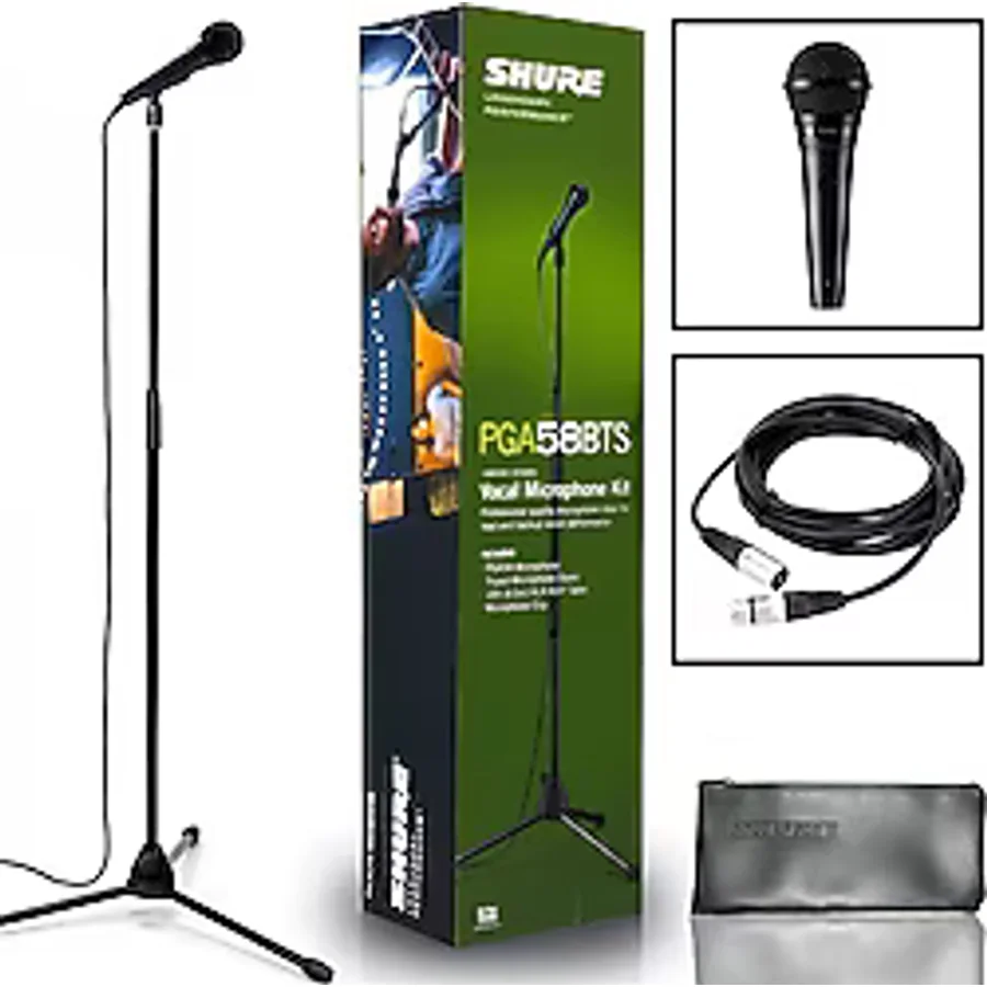 Shure PGA58-BTS Kardioid Dinamik Vokal Mikrofon Seti