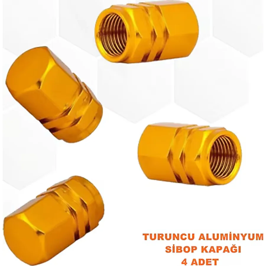 Sibop Kapağı Turuncu ( Gold ) Renk Alüminyum 4 Adet - Point