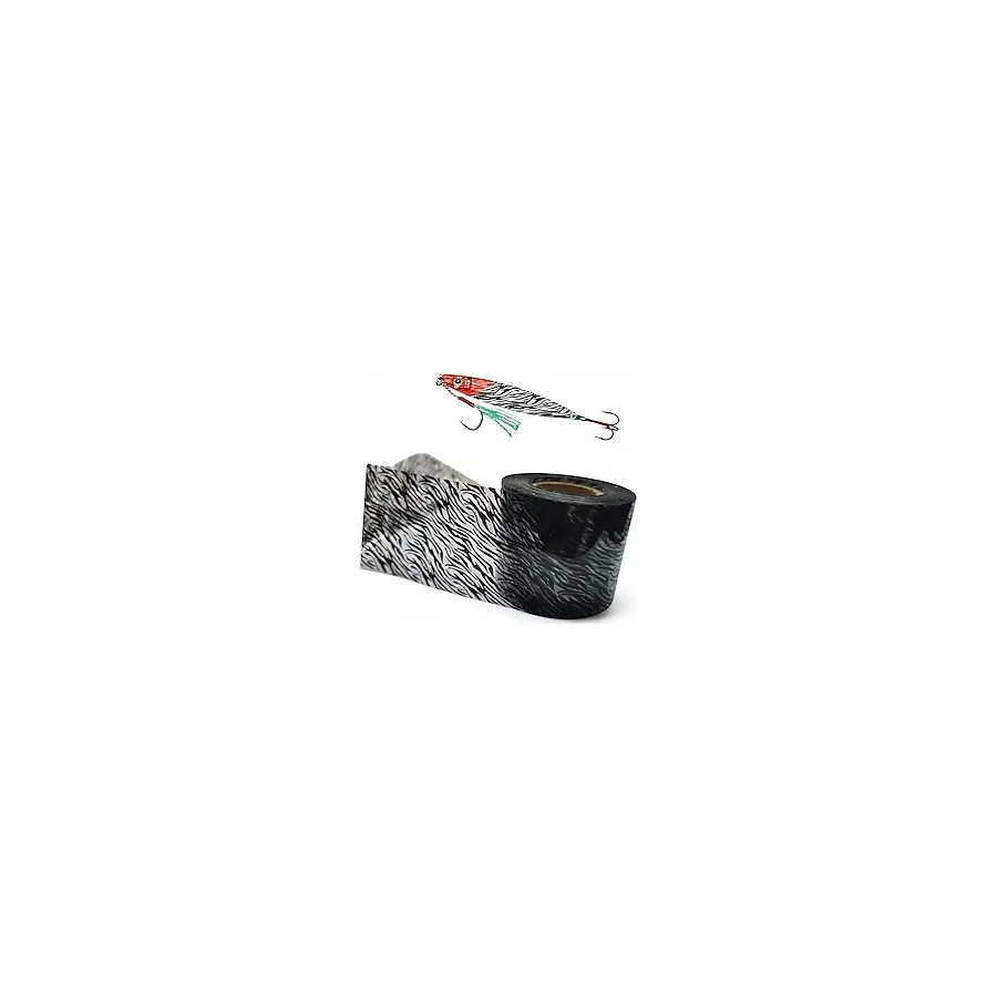 Sıcak Baskı Hologram Folyosu 4Cm X 1 M , Desenli Balıkçılık Malzemeleri , Yapay Yem Baskısı