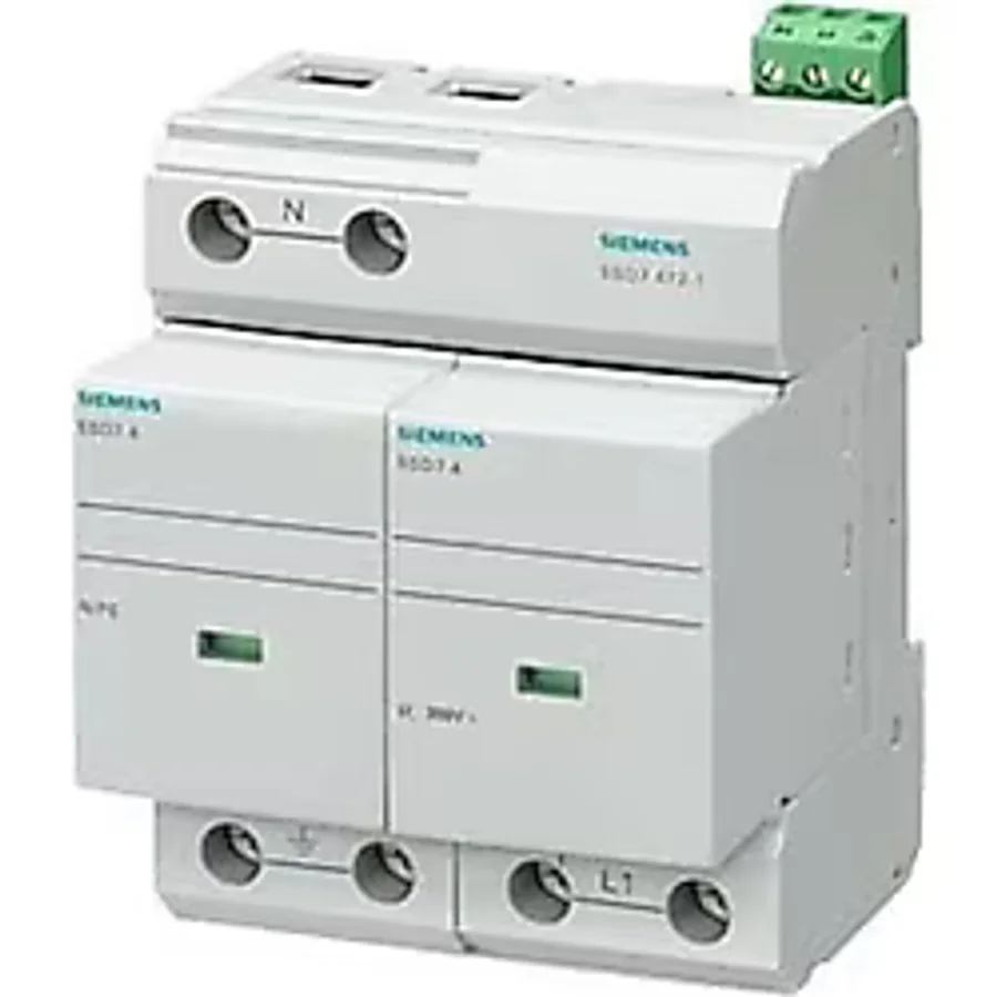 Siemens 5SD7412 1 B Sınıfı 2 Kutuplu Tt ve Tn S Sistemleri İçin Yıldırıma Karşı Koruyucu Parafudr